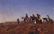 Eugen Bracht Halt on an Escarpment. oil painting